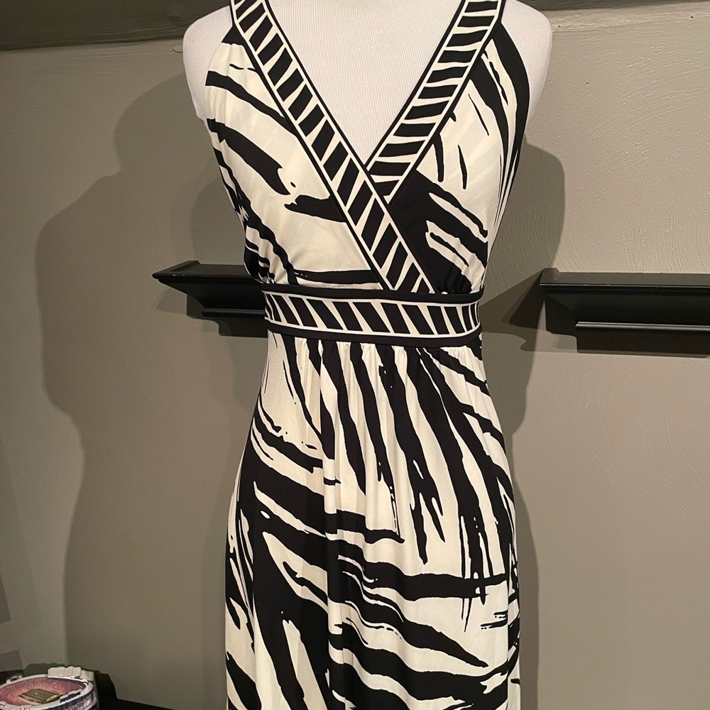 Black/white zebra print dress